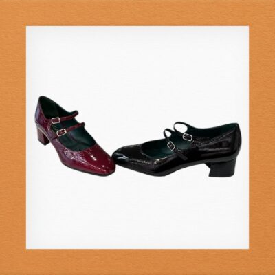 Mary Jane Leg Vernice tacco 4 cm